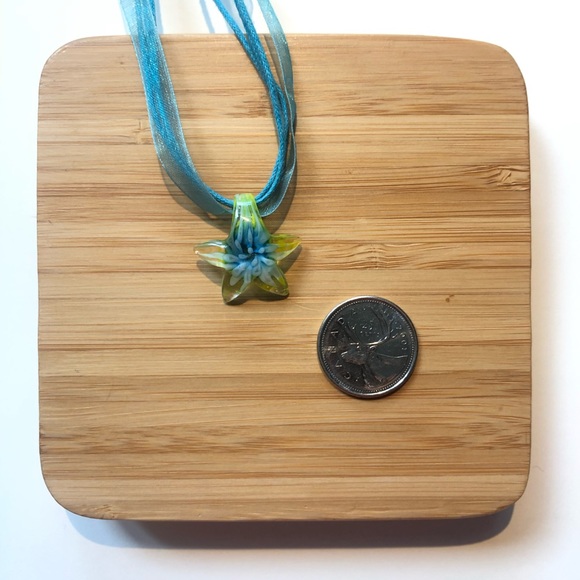 HANDMADE Glass Starfish Necklace Set - Picture 3 of 4